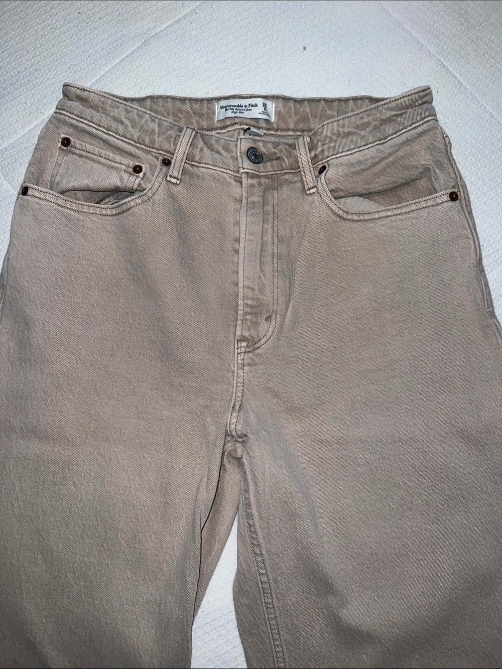 Abercrombie & Fitch Taupe 90’s Relaxed Fit  Jeans - Curve Love Short